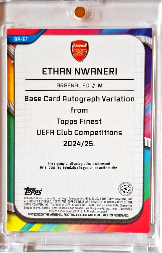2024-25 Topps Finest UCC Autograph Auto RC Rookie Ethan Nwaneri /99