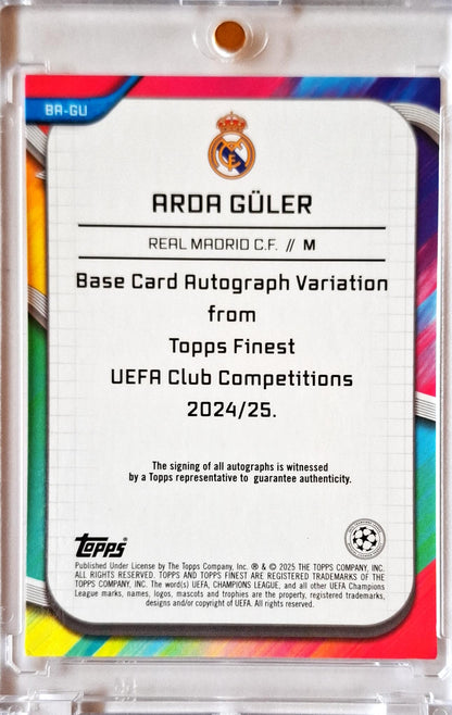 2024-25 Topps Finest UCC Autograph Auto Pink Arda Güler /75