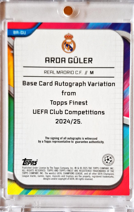 2024-25 Topps Finest UCC Autograph Auto Pink Arda Güler /75