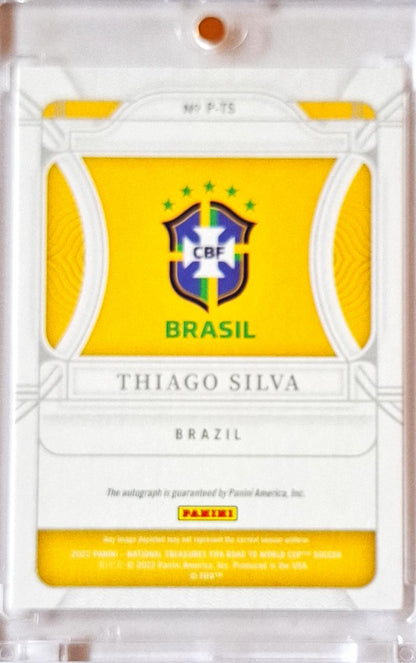 2022 Panini National Treasures Penmanship on Card Auto Thiago Silva /25