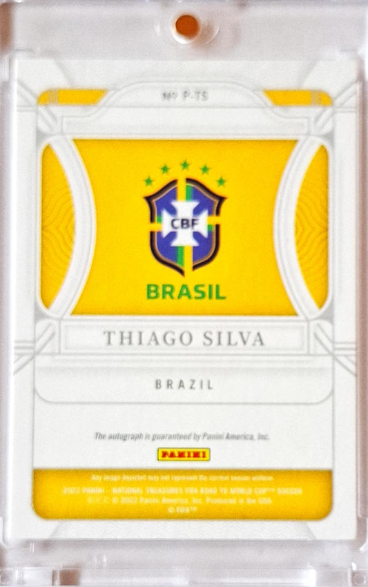 2022 Panini National Treasures Penmanship on Card Auto Thiago Silva /25