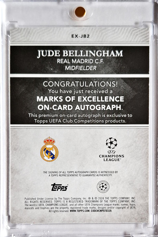 2023-24 Topps Chrome Marks of Excellence Autograph Auto Jude Bellingham /99