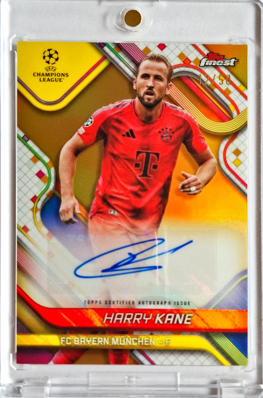 2024-25 Topps Finest UCC Auto Gold Harry Kane /50