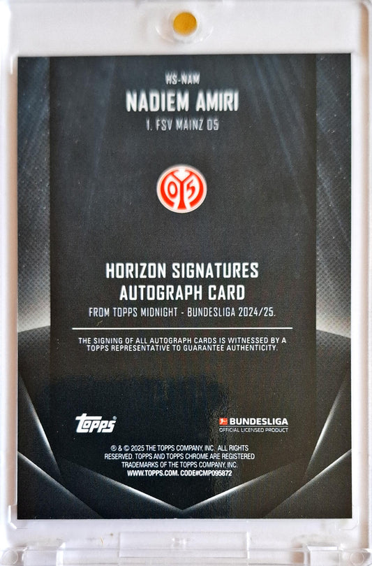 2024-25 Topps Midnight Bundesliga Auto Nadiem Amiri /75 FSV Mainz 05
