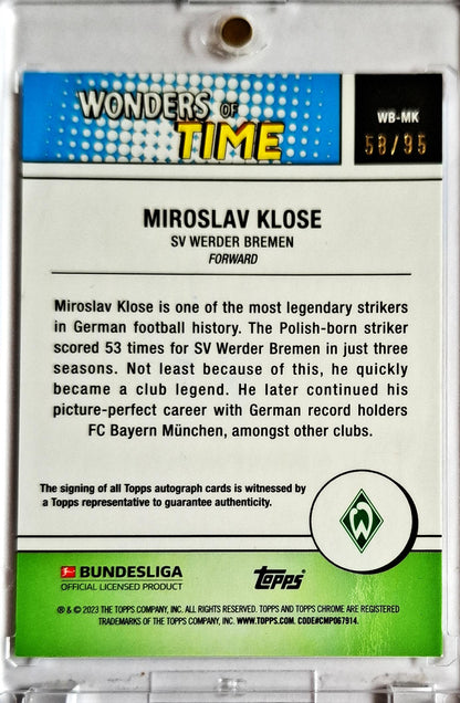 2022-23 Topps Chrome Bundesliga Auto Miroslav Klose /95 READ