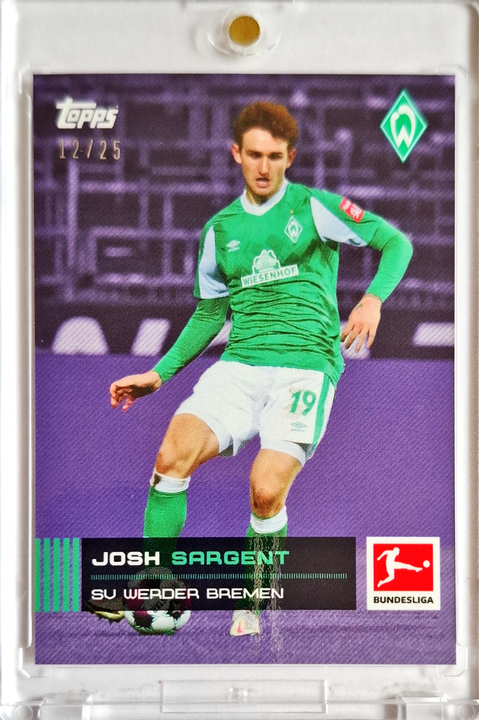 2021 Topps Now Bundesliga Josh Sargent /25 Werder Bremen