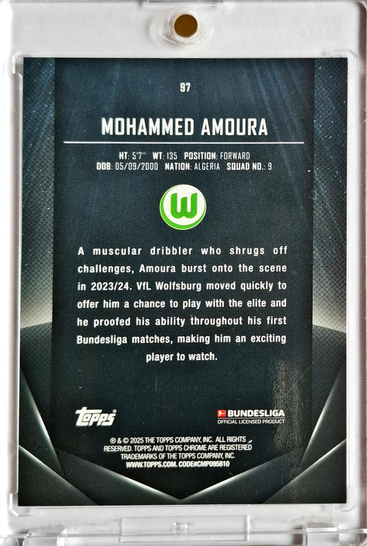 2024-25 Topps Midnight Bundesliga Mohammed Amoura /12 RC Rookie SP