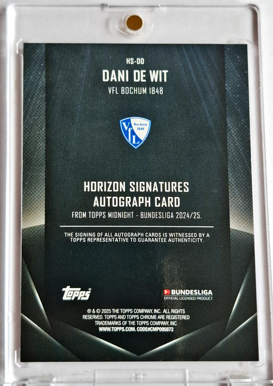2024-25 Topps Midnight Bundesliga Auto Dani de Wit RC Rookie /25