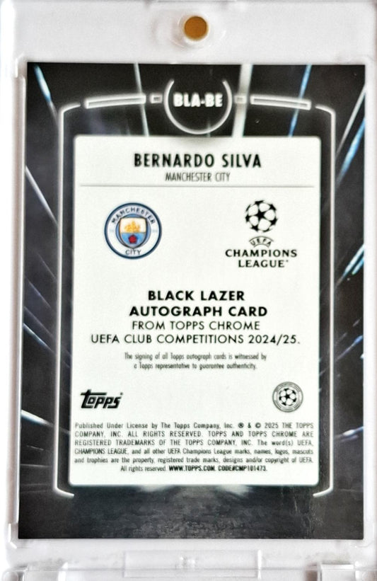 2024-25 Topps Chrome UCC Black Lazer Autograph Auto Bernardo Silva /99