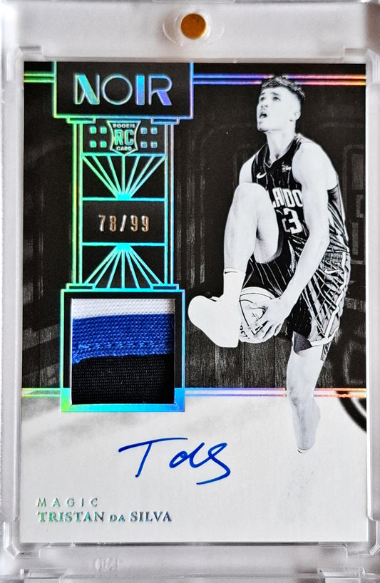 2024-25 Panini Noir RPA Rookie Autograph Patch Tristan da Silva on Card Auto RC /99 Orlando Magic
