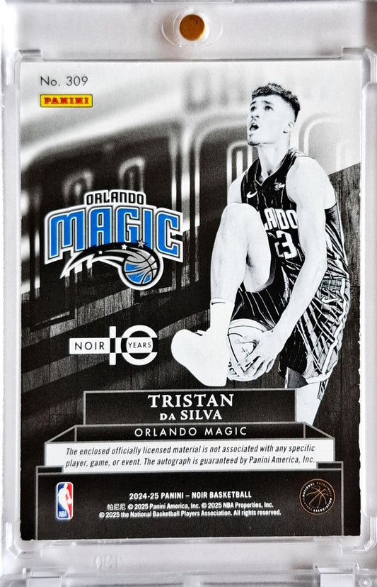 2024-25 Panini Noir RPA Rookie Autograph Patch Tristan da Silva on Card Auto RC 78/99 Orlando Magic