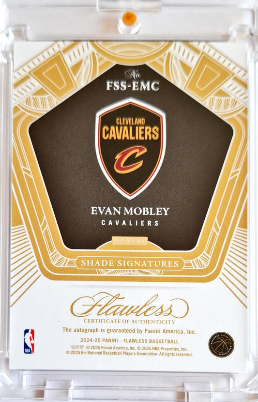 2024-25 Panini Flawless Shade Signatures Gold Evan Mobley Auto /10 Cleveland Cavaliers