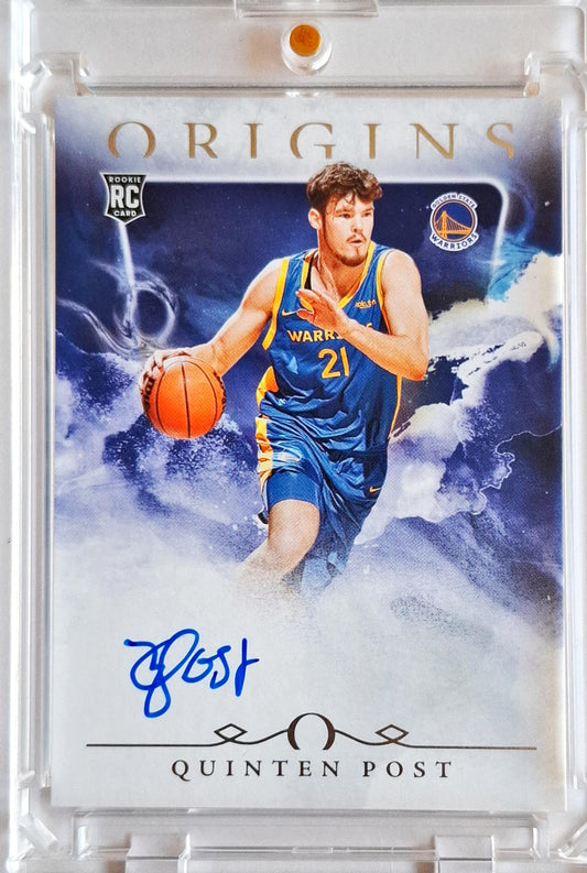 2024‑25 Panini Origins Rookie Autographs Quinten Post on Card Auto Golden State Warriors