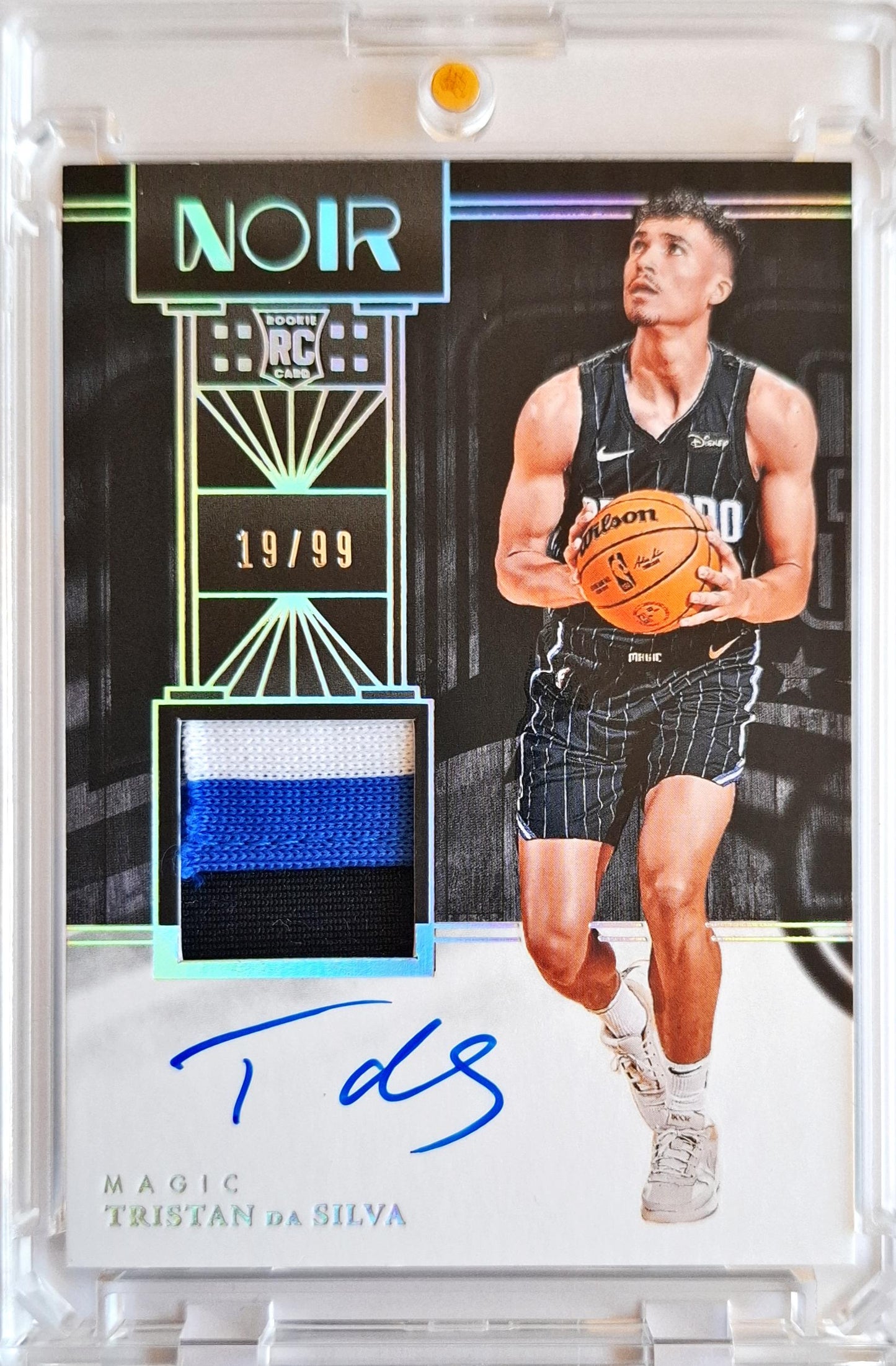 2024-25 Panini Noir RPA Rookie Patch Autograph Tristan da Silva on Card Auto RC /99 Orlando Magic