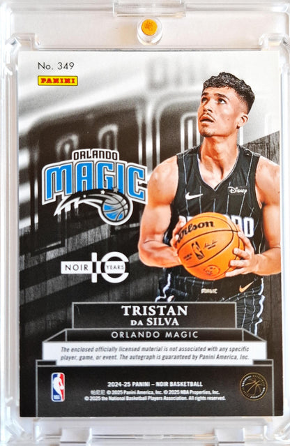 2024-25 Panini Noir RPA Rookie Patch Autograph Tristan da Silva Auto RC 19/99 Orlando Magic