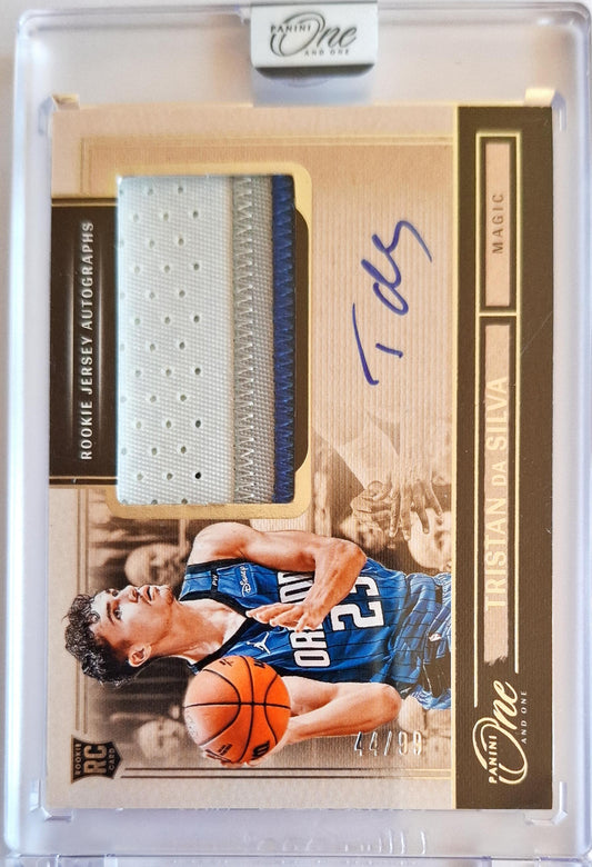 2024-25 Panini One and One Rookie Patch Autograph Tristan da Silva Auto RPA /99 Orlando Magic