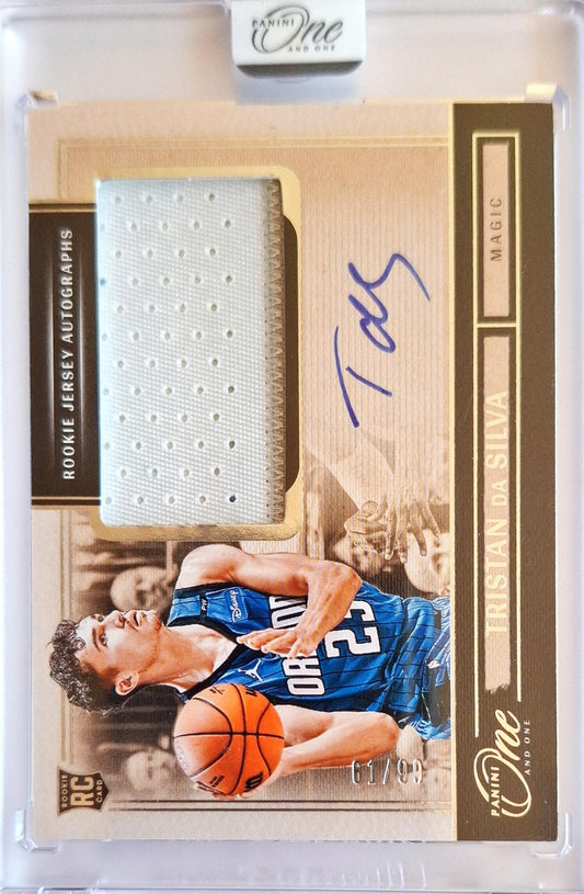 2024-25 Panini One And One Rookie Patch Autographs Tristan da Silva Auto RPA /99 Orlando Magic