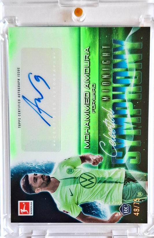 2024-25 Topps Midnight Bundesliga RC Rookie Mohammed Amoura Auto /75 VFL Wolfsburg