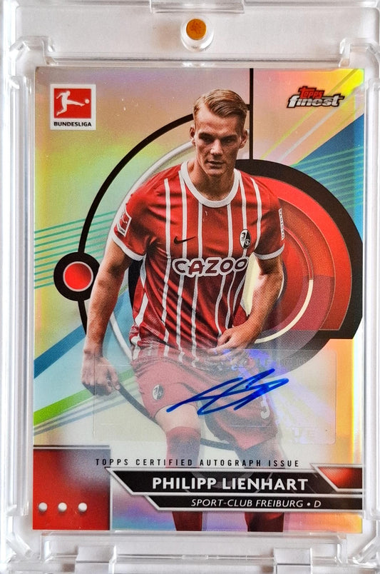 2022-23 Topps Finest Bundesliga Philipp Lienhart Auto SC Freiburg