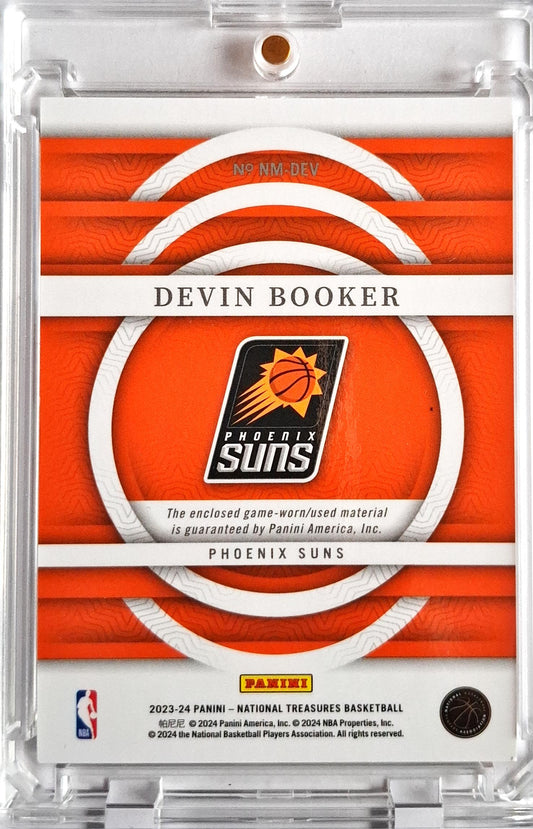 2023-24 Panini National Treasures NBA Materials Patch Prime Devin Booker /25 Phoenix Suns Game Worn