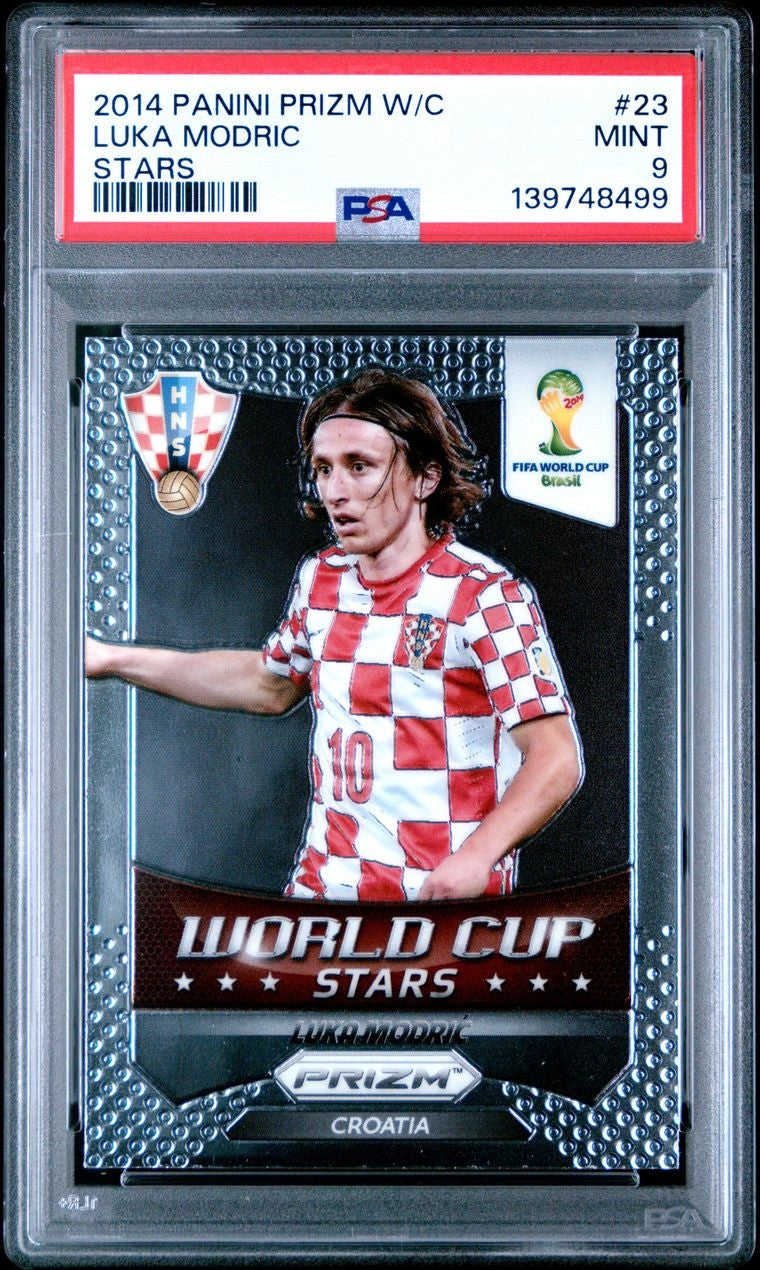 2014 Panini Prizm World Cup Stars Luka Modric PSA 9 Kroatien