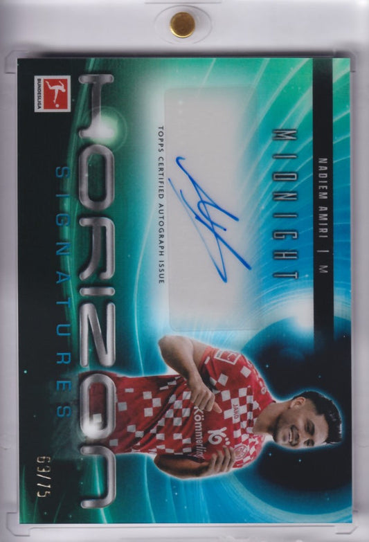 2024-25 TOPPS Midnight Bundesliga Nadiem Amiri Auto /75 FSV Mainz 05