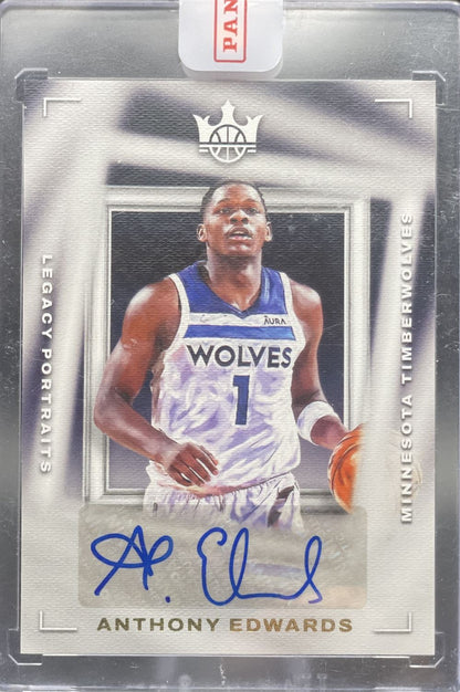2022-23 Panini Court Kings Legacy Portraits Auto Autograph Anthony Edwards /99