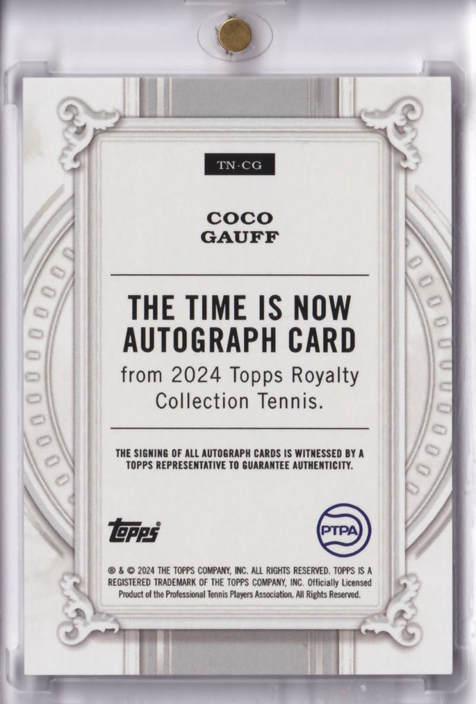 2024 Topps Royalty Tennis The Time is Now Auto Autgraph Coco Gauff /25