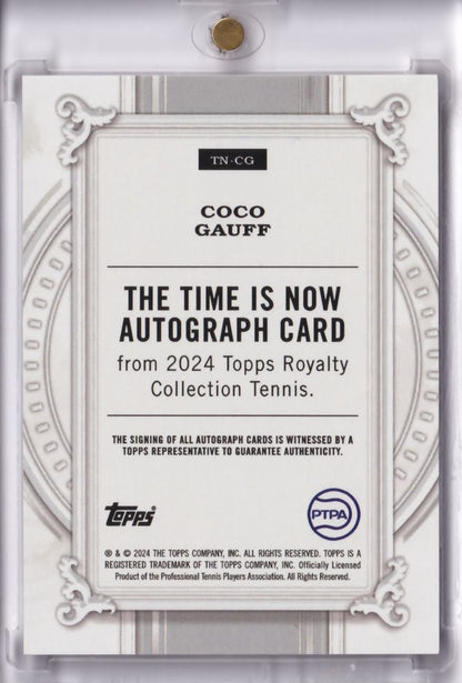 2024 Topps Royalty Tennis The Time is Now Auto Autgraph Coco Gauff /25