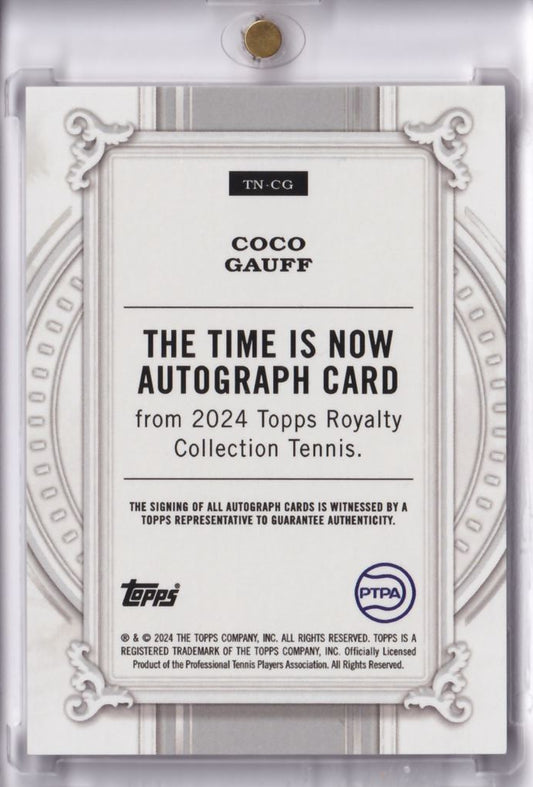 2024 Topps Royalty Tennis The Time is Now Auto Autgraph Coco Gauff /25