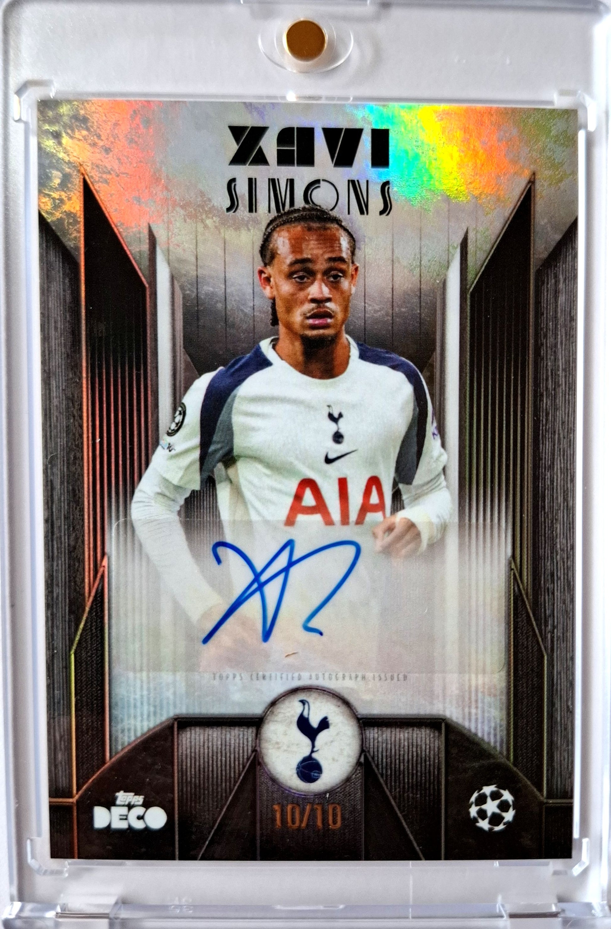 2025-26 Topps Deco Current Stars Xavi Simons Auto 10/10 Tottenham Hotspurs