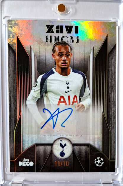 2025-26 Topps Deco Current Stars Xavi Simons Auto 10/10 Tottenham Hotspurs