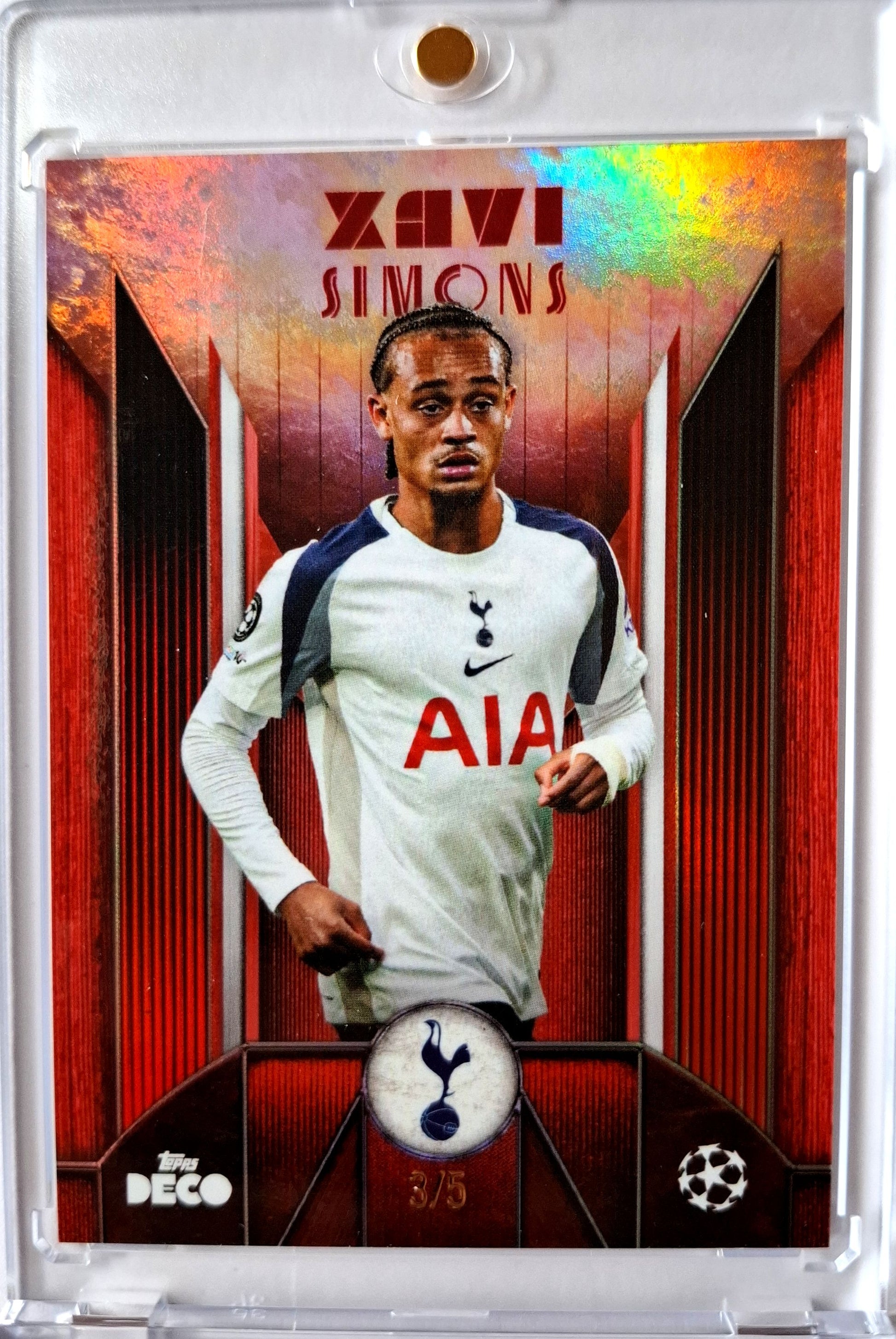 2025-26 Topps Deco Current Stars Xavi Simons 3/5 Tottenham Hotspurs