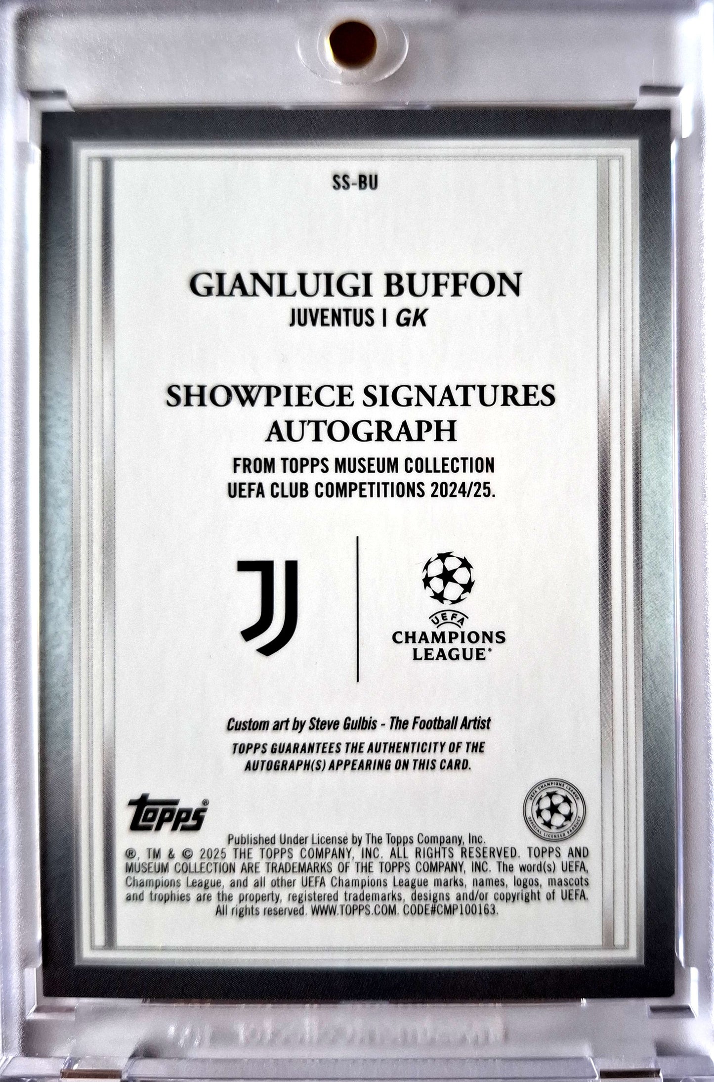 2024-25 Topps Museum UCC Showpiece Signatures Gianluigi Buffon Auto 31/50 Juventus Turin
