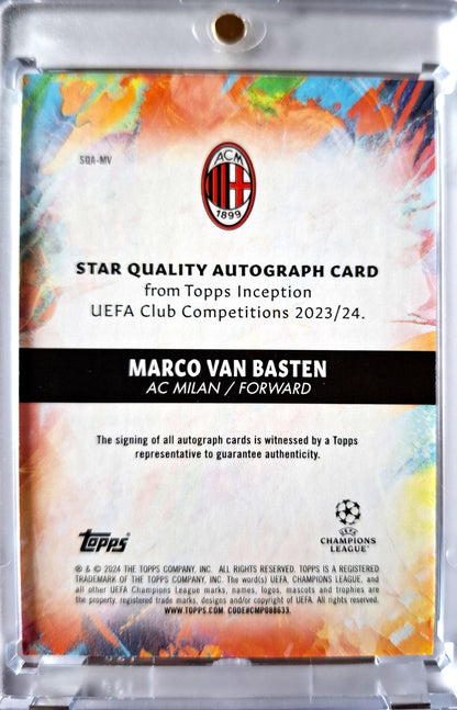 2023-24 Topps Inception Star Quality Marco van Basten Auto 01/10 AC Milan