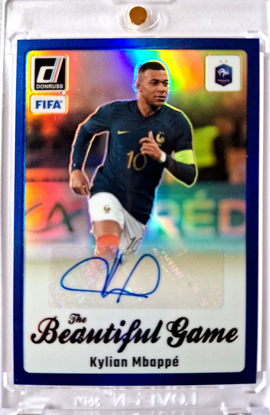 2023-24 Panini Donruss The Beautiful Game Kylian Mbappe Auto 89/99 Frankreich