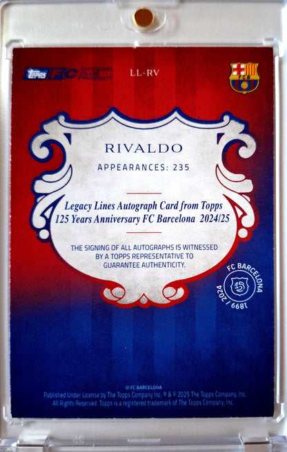 2024-25 125 Years Anniversary FC Barcelona Legacy Rivaldo Auto 27/75