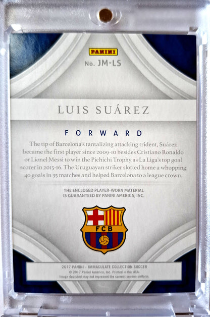 2017 Panini Immaculate Jumbo Patch Relic Luis Suarez 03/15 Player Worn FC Barcelona