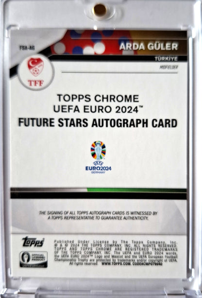 2024 Topps Chrome UEFA Euro 2024 Autograph Arda Güler Auto Türkei Türkiye