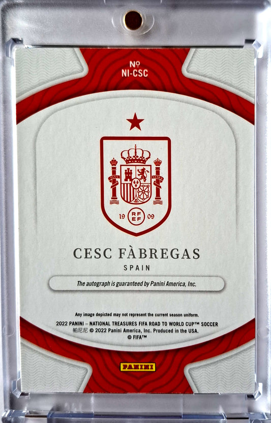 2022 Panini National Treasures Archives Ink Cesc Fabregas on Card Auto /99 Spanien