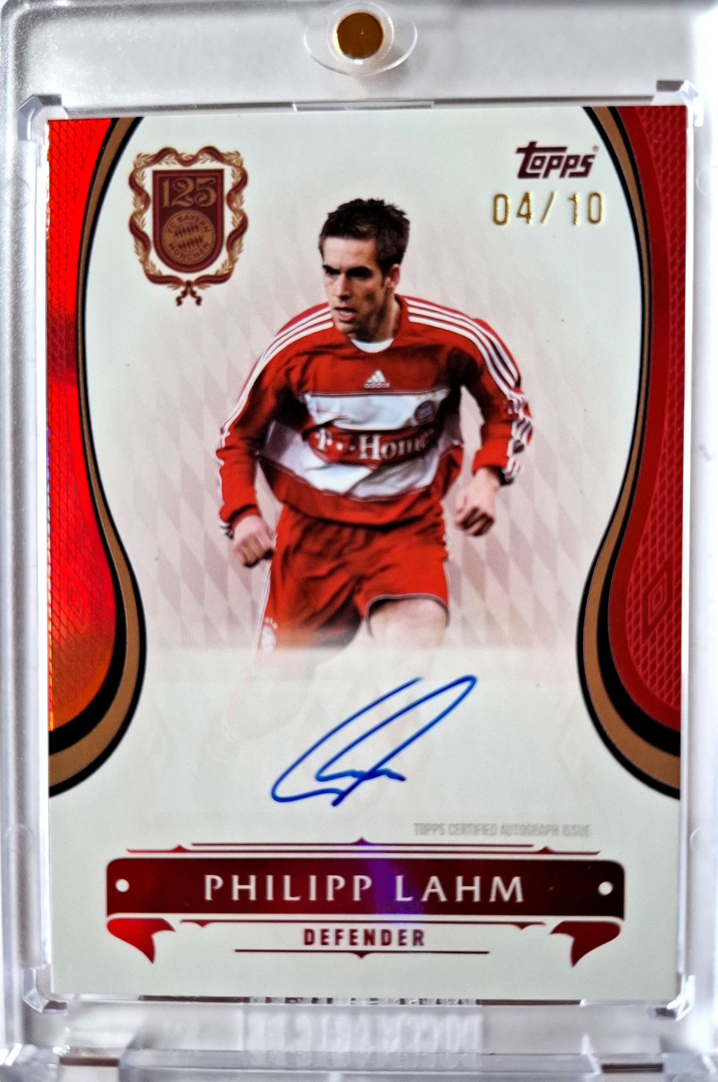 2024-25 Topps 125 Years Anniversary FC Bayern München Set Philipp Lahm on Card Auto 04/10