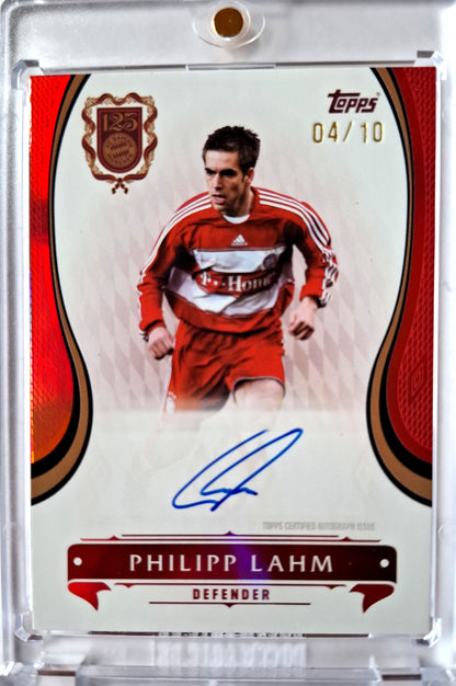 2024-25 Topps 125 Years Anniversary FC Bayern München Set Philipp Lahm on Card Auto 04/10