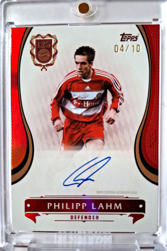 2024-25 Topps 125 Years Anniversary FC Bayern München Set Philipp Lahm on Card Auto 04/10