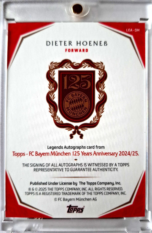 2024-25 Topps 125 Years Anniversary FC Bayern München Set Dieter Hoeness Auto 17/49