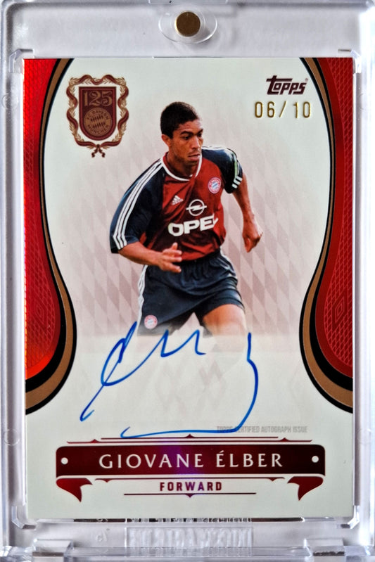 2024-25 Topps 125 Years Anniversary FC Bayern München Set Giovane Elber on Card Auto 06/10