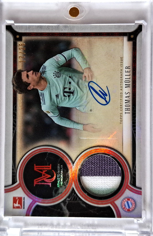 2018-19 Topps Museum Thomas Müller Auto Relic Patch 17/25 FC Bayern München
