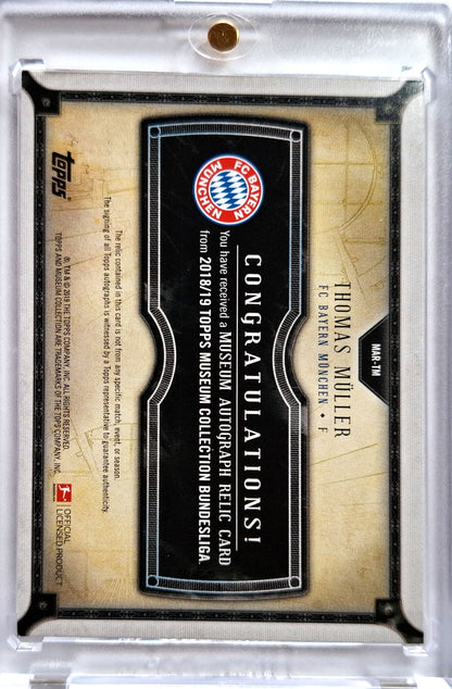 2018-19 Topps Museum Thomas Müller Auto Relic Patch 17/25 FC Bayern München