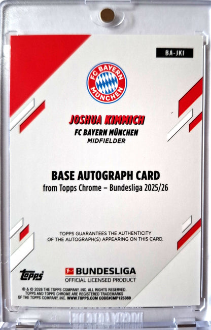 2025-26 Topps Chrome Bundesliga Orange Refractor Joshua Kimmich Auto 02/25 FC Bayern München