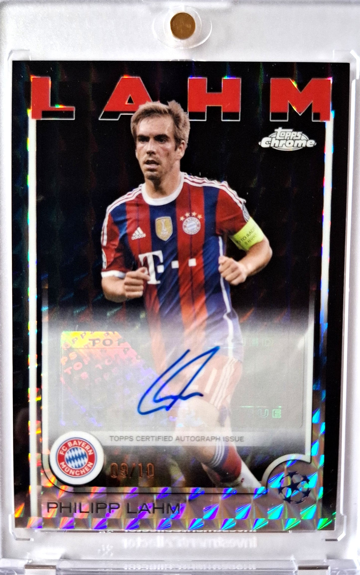 2024-25 Topps Chrome UCC Black Refractor Philipp Lahm Auto 09/10 FC Bayern München