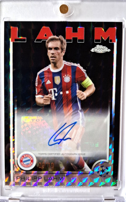 2024-25 Topps Chrome UCC Black Refractor Philipp Lahm Auto 09/10 FC Bayern München